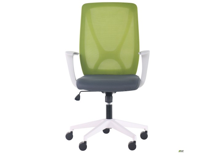  Кресло Nickel White сиденье Нест-08 серая/спинка Сетка SL-06 салатовая  3 — купить в PORTES.UA