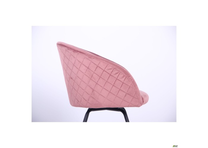  Крісло поворотне Sacramento чорний/велюр рожевий антик  13 — замовити в PORTES.UA