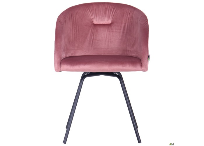  Кресло поворотное Sacramento черный/велюр розовый антик  3 — купить в PORTES.UA