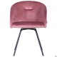 Крісло поворотне Sacramento чорний / велюр рожевий антик