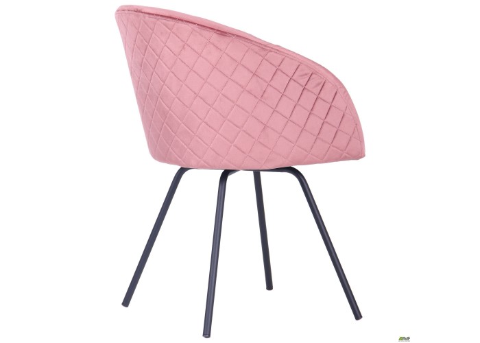  Кресло поворотное Sacramento черный/велюр розовый антик  5 — купить в PORTES.UA