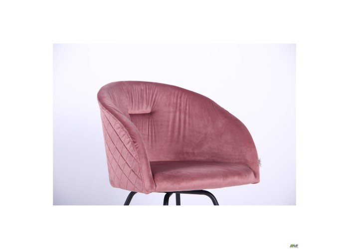  Крісло поворотне Sacramento чорний/велюр рожевий антик  6 — замовити в PORTES.UA