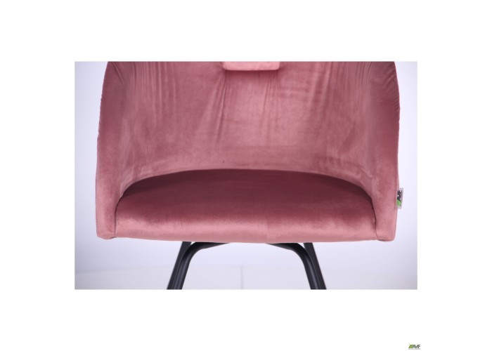  Крісло поворотне Sacramento чорний/велюр рожевий антик  8 — замовити в PORTES.UA