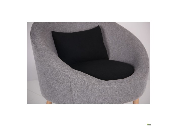  Кресло Eclipse Сидней серый 20,черный 7, подушка черный 7  8 — купить в PORTES.UA