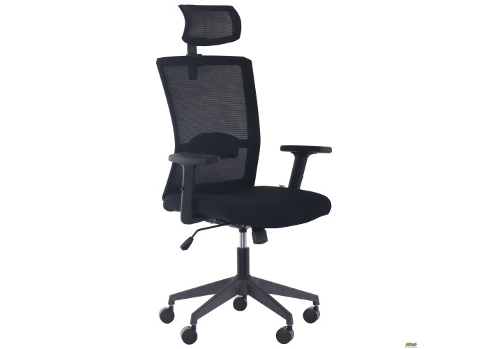  Кресло Uran Black HR сиденье Нест-01 черная/спинка Сетка SL-00 черная  1 — купить в PORTES.UA