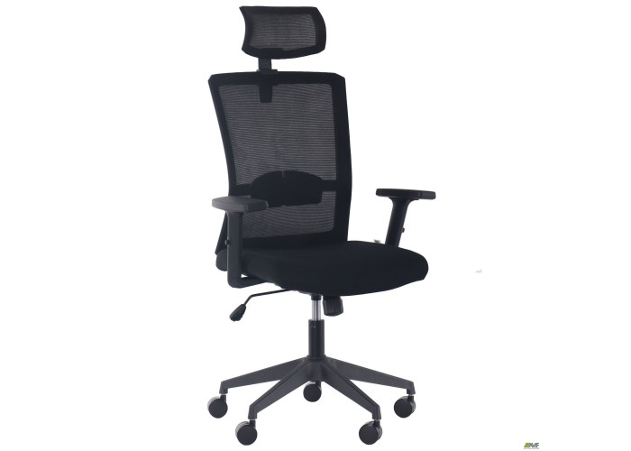  Кресло Uran Black HR сиденье Нест-01 черная/спинка Сетка SL-00 черная  2 — купить в PORTES.UA