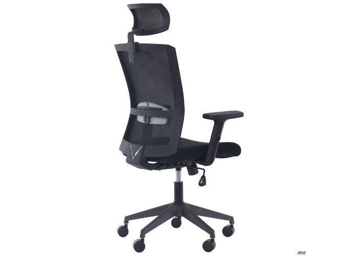  Кресло Uran Black HR сиденье Нест-01 черная/спинка Сетка SL-00 черная  5 — купить в PORTES.UA