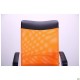 Крісло АЕРО HB Line Color сидіння Сітка чорна, Неаполь N-20 / спинка Сітка оранжева, вст.Неаполь N-20