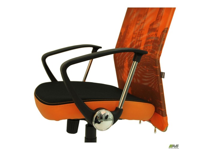  Кресло АЭРО HB сиденье Сетка черная, боковины Zeus 045 Orange/спинка Сетка оранж-Skyline  2 — купить в PORTES.UA