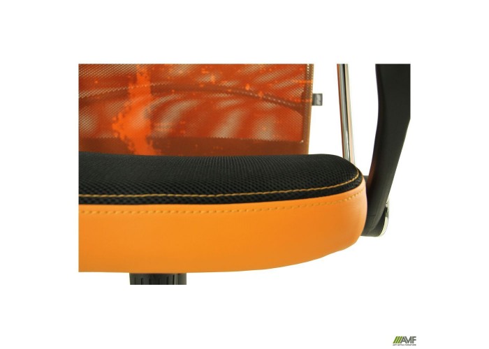  Кресло АЭРО HB сиденье Сетка черная, боковины Zeus 045 Orange/спинка Сетка оранж-Skyline  3 — купить в PORTES.UA