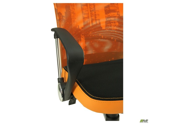 Кресло АЭРО HB сиденье Сетка черная, боковины Zeus 045 Orange/спинка Сетка оранж-Skyline  5 — купить в PORTES.UA