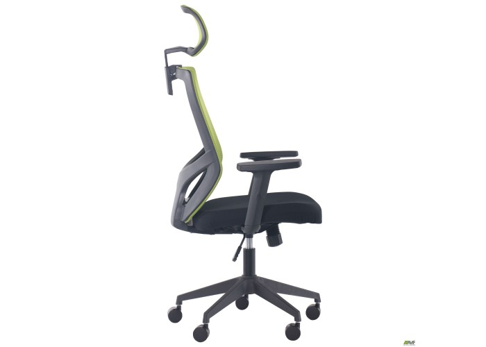  Кресло Lead Black HR сиденье Нест-01 черная/спинка Сетка SL-06 салатовая  4 — купить в PORTES.UA