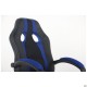 Крісло Shift Неаполь N-20/Сітка чорна, вставки Сітка синя