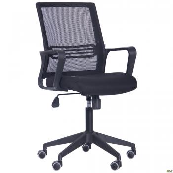 Кресло Джун сиденье Саванна nova Black 19/спинка Сетка черная