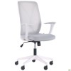 Кресло Nickel White сиденье Нест-19 св.серая/спинка Сетка SL-01 св.серая