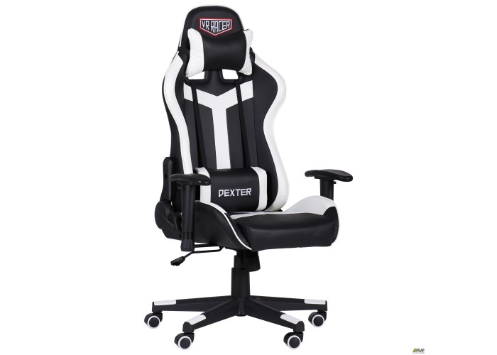  Кресло VR Racer Dexter Laser черный/белый  1 — купить в PORTES.UA
