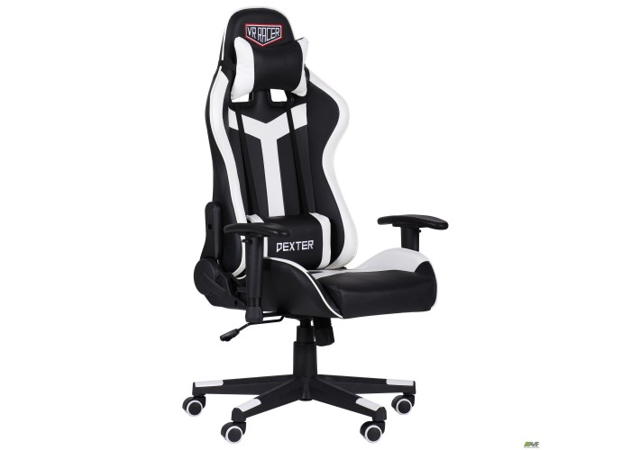  Кресло VR Racer Dexter Laser черный/белый  2 — купить в PORTES.UA