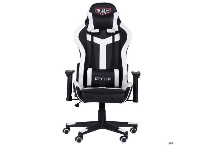  Кресло VR Racer Dexter Laser черный/белый  4 — купить в PORTES.UA