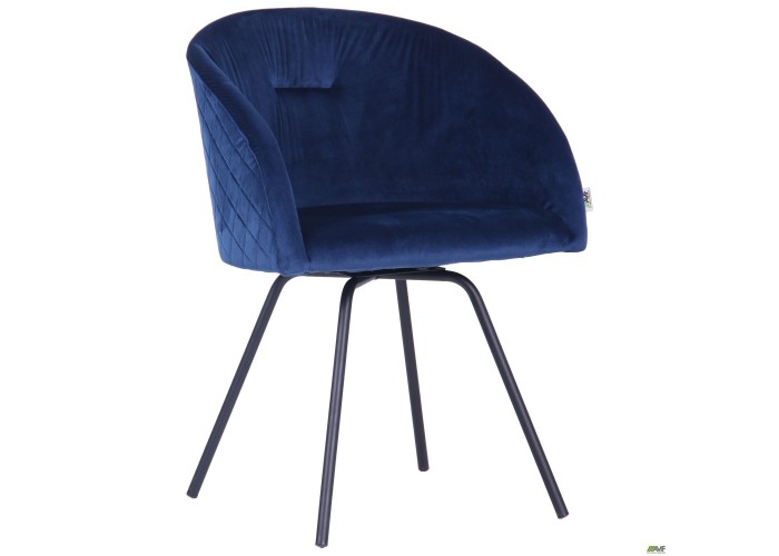  Кресло поворотное Sacramento черный/велюр темно-синий  1 — купить в PORTES.UA