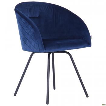 Кресло поворотное Sacramento черный/велюр темно-синий