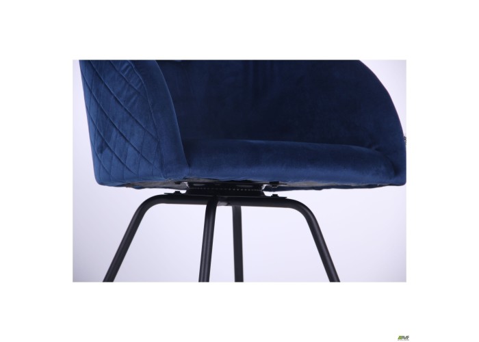  Крісло поворотне Sacramento чорний/велюр темно-синій  12 — замовити в PORTES.UA