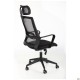Кресло Matrix HR сиденье Саванна nova Black 19/спинка Сетка Line-08 серая