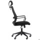 Кресло Matrix HR сиденье Саванна nova Black 19/спинка Сетка Line-08 серая