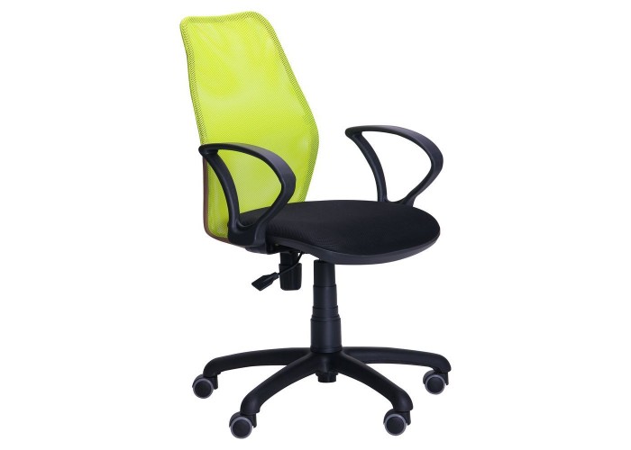  Кресло Oxi/АМФ-4 сиденье Сетка черная/спинка Сетка лайм  1 — купить в PORTES.UA