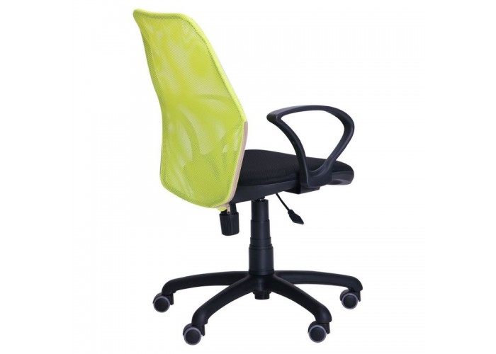  Кресло Oxi/АМФ-4 сиденье Сетка черная/спинка Сетка лайм  4 — купить в PORTES.UA