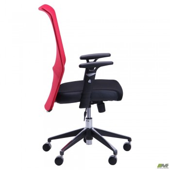 Крісло Аеро Люкс сидіння Сітка чорна, Неаполь N-20/спинка Сітка червона
