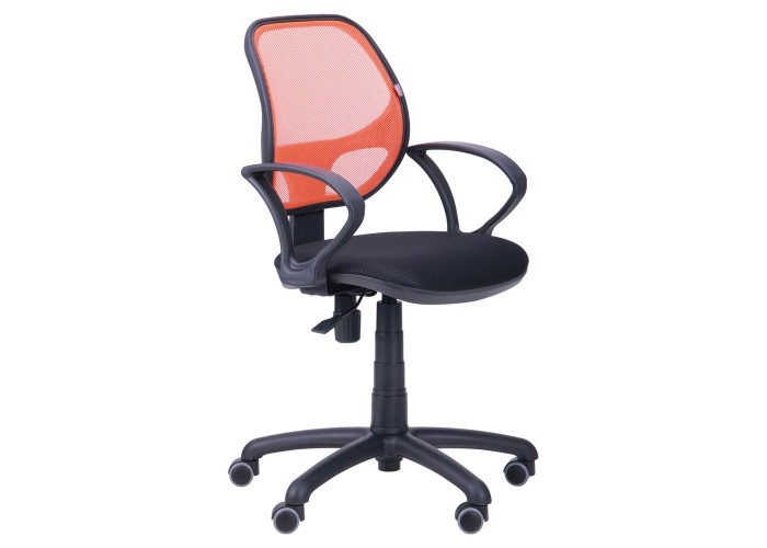  Кресло Байт/АМФ-4 сиденье Сетка черная/спинка Сетка оранжевая  1 — купить в PORTES.UA