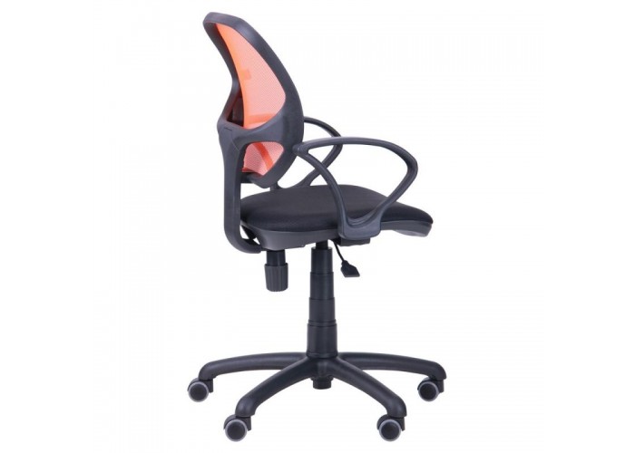  Кресло Байт/АМФ-4 сиденье Сетка черная/спинка Сетка оранжевая  5 — купить в PORTES.UA
