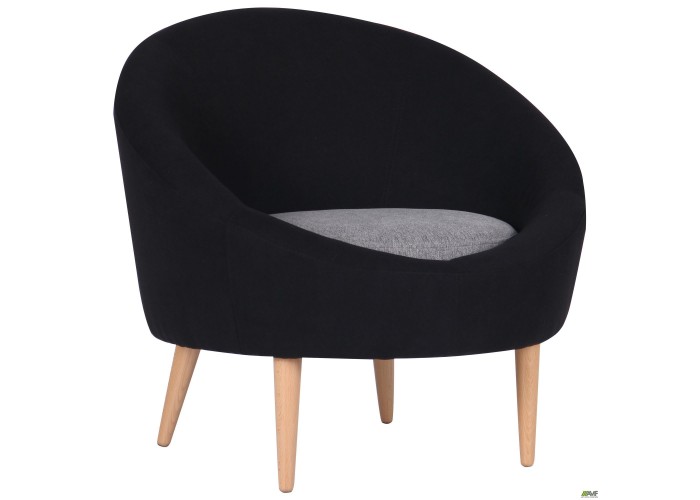  Кресло Eclipse Сидней черный 7, серый 20, подушка серый 20  1 — купить в PORTES.UA
