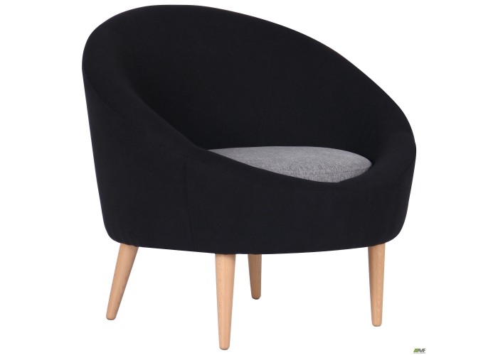  Кресло Eclipse Сидней черный 7, серый 20, подушка серый 20  2 — купить в PORTES.UA