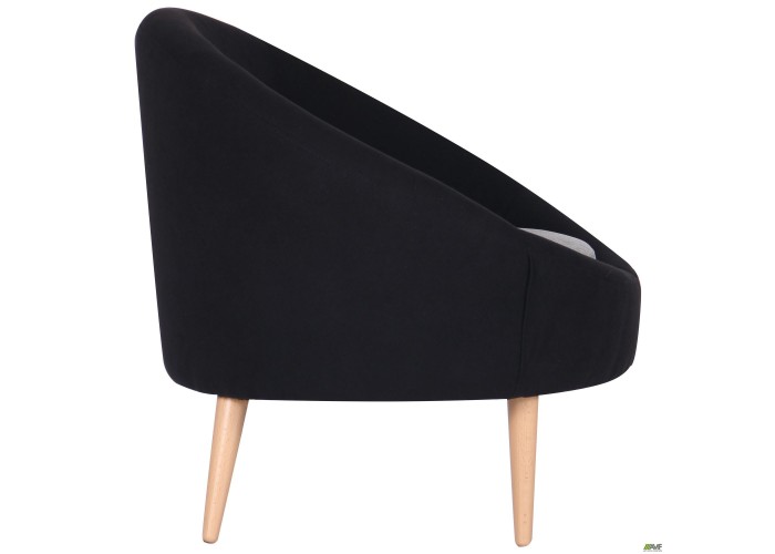  Кресло Eclipse Сидней черный 7, серый 20, подушка серый 20  3 — купить в PORTES.UA