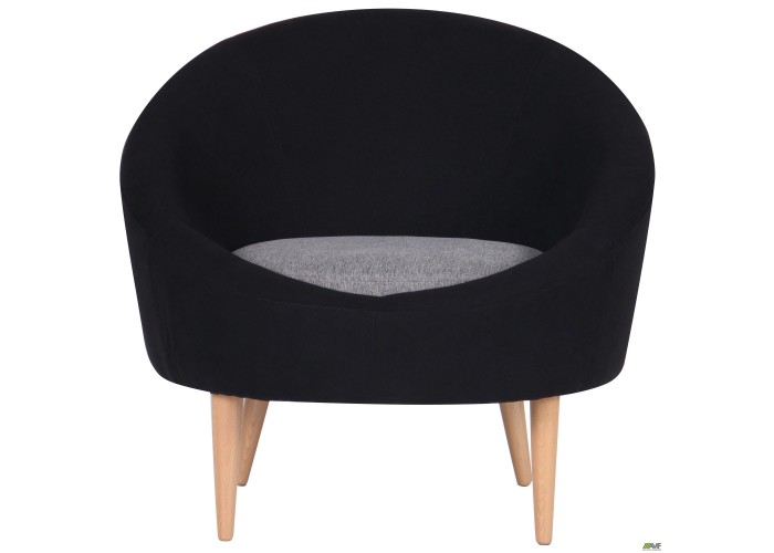  Кресло Eclipse Сидней черный 7, серый 20, подушка серый 20  4 — купить в PORTES.UA