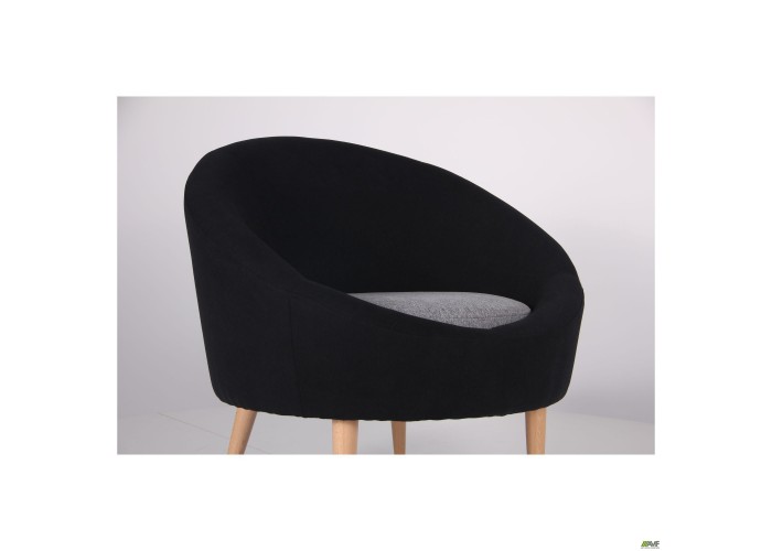  Кресло Eclipse Сидней черный 7, серый 20, подушка серый 20  6 — купить в PORTES.UA