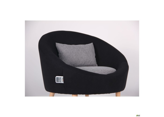  Кресло Eclipse Сидней черный 7, серый 20, подушка серый 20  7 — купить в PORTES.UA