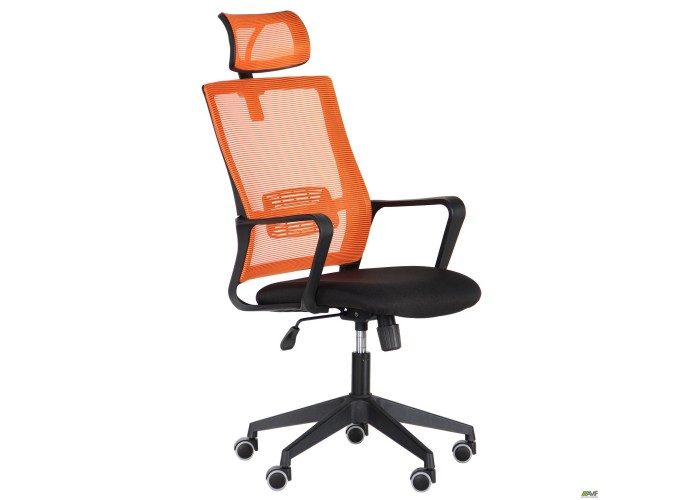  Кресло Matrix HR сиденье Саванна nova Black 19/спинка Сетка Line-07 оранж  2 — купить в PORTES.UA