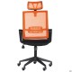 Кресло Matrix HR сиденье Саванна nova Black 19/спинка Сетка Line-07 оранж