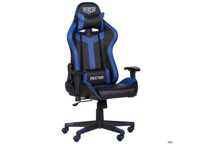  Кресло VR Racer Dexter Slag черный/синий  1 — купить в PORTES.UA
