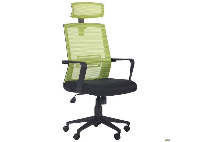  Кресло Neon HR сиденье Саванна nova Black 19/спинка Сетка салатовая  2 — купить в PORTES.UA