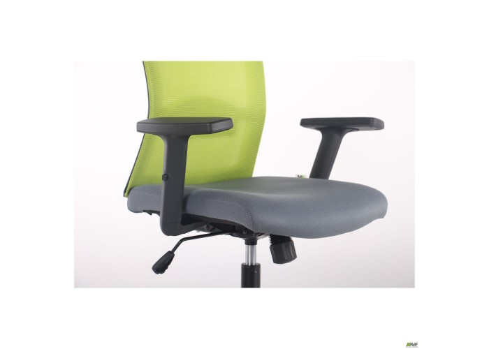  Кресло Uran Black сиденье Нест-08 серая/спинка Сетка SL-06 салатовая  10 — купить в PORTES.UA