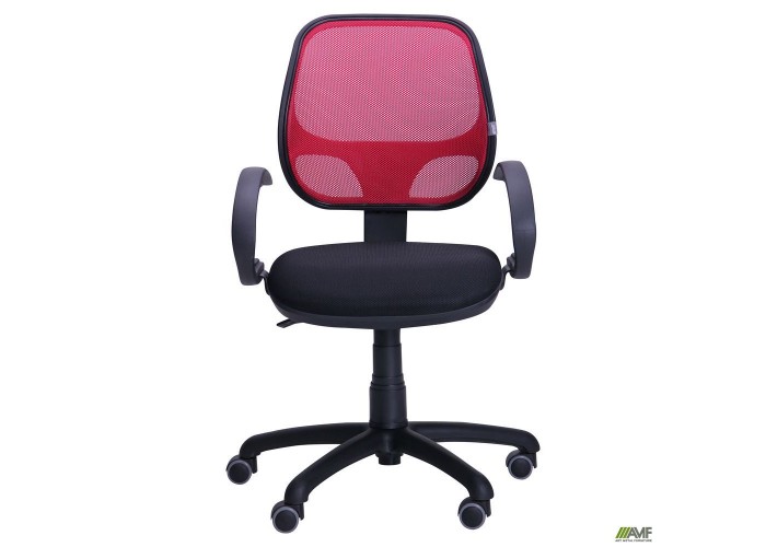  Кресло Байт/АМФ-5 сиденье Сетка черная/спинка Сетка красная  3 — купить в PORTES.UA