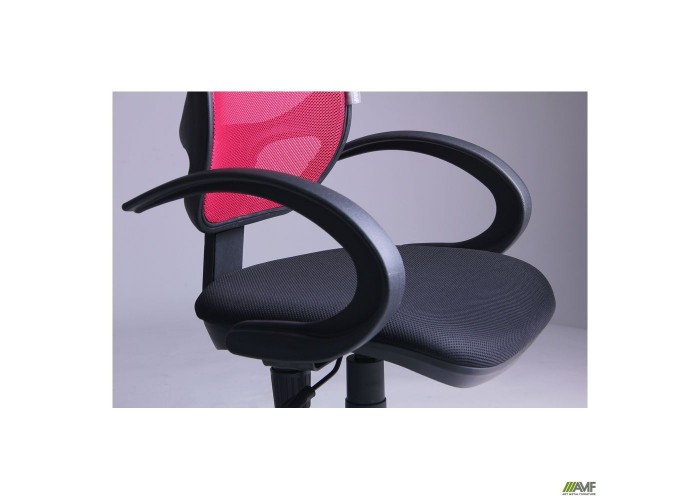  Кресло Байт/АМФ-5 сиденье Сетка черная/спинка Сетка красная  6 — купить в PORTES.UA