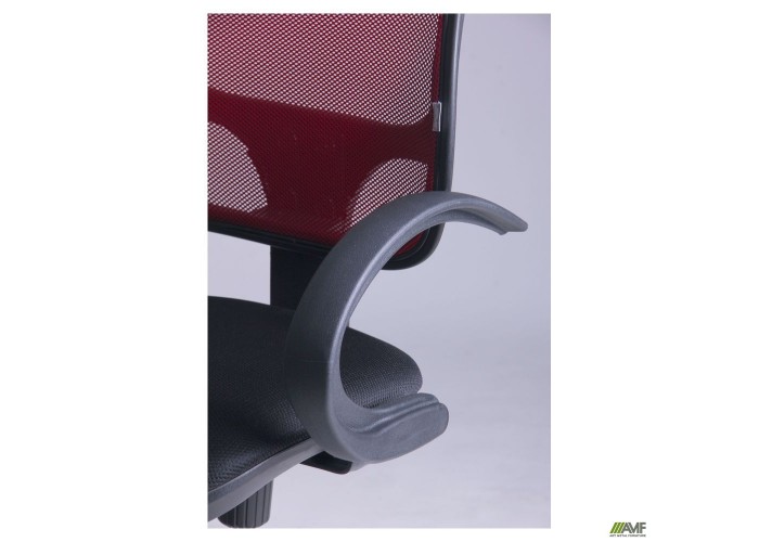  Кресло Байт/АМФ-5 сиденье Сетка черная/спинка Сетка красная  8 — купить в PORTES.UA