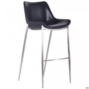 Барный стул Blanc black leather