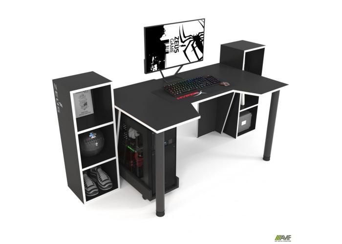  Геймерский стол ZEUS-Game GAMER-5, корпус: чёрный; кромка:белый  1 — купить в PORTES.UA