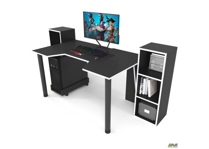  Геймерский стол ZEUS-Game GAMER-5, корпус: чёрный; кромка:белый  2 — купить в PORTES.UA