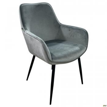 Кресло обеденное Fiona вельвет серый